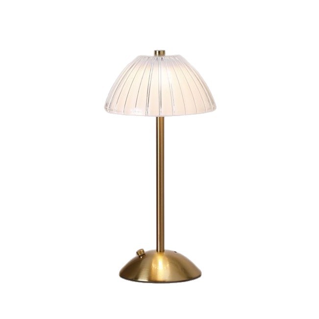 Crystal Retro Table Lamp Bedroom Bedside Lamp Light Luxury Atmosphere Lamp Bedside Table Lamp Rechargeable Night Light Master Bedroom High-End