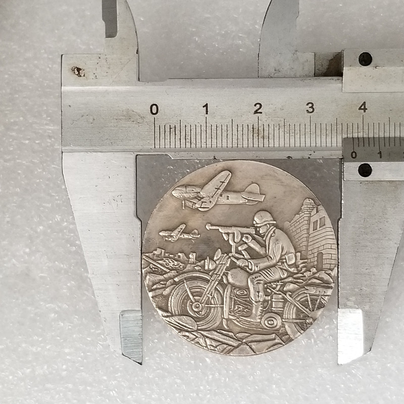 Antique Crafts Brass Silver Plated Material Wandering Coins # 7143