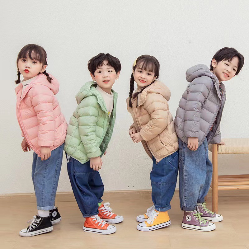 Детская легкая пуховка для мальчиков и девочек, осень-зима, новый родительско-детский короткий теплый куртка, средний и большой размеры