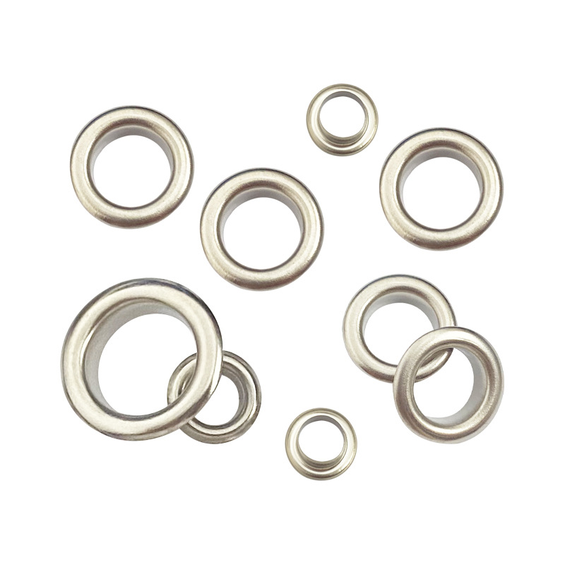 Copper gas eye buckle hollow round double-sided chicken eye buckle shoe eye buckle metal button