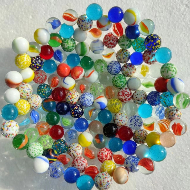 marbles colorful beautiful transparent solid color glass beads 16mm childhood yo-yo kindergarten toys