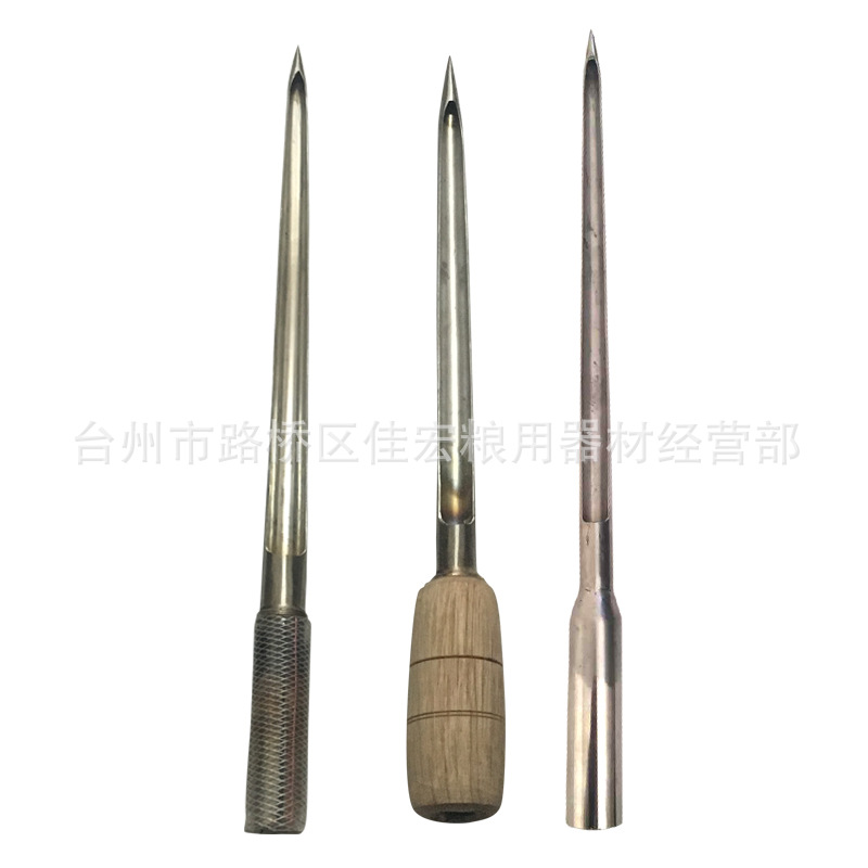 Stainless Steel 304 Sampler Grain Sampler Fertilizer Grain Probe Seed Wooden Handle Sampling Rod Tube Type