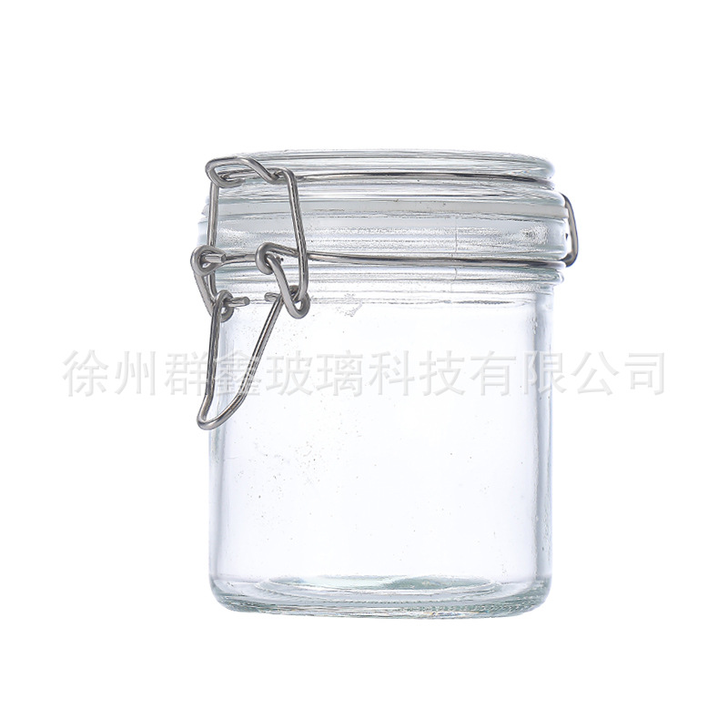 Snap Glass Sealed Storage Jar Transparent Tea Jar Small Capacity Snack Candy Jar Coffee Jar Kitchen Storage Jar