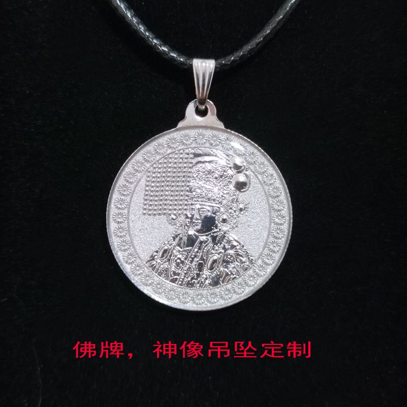 Source Factory Mazu Peace Amulet Gold Pendant Temple Talisman Travel Collectible Gift for Pilgrims