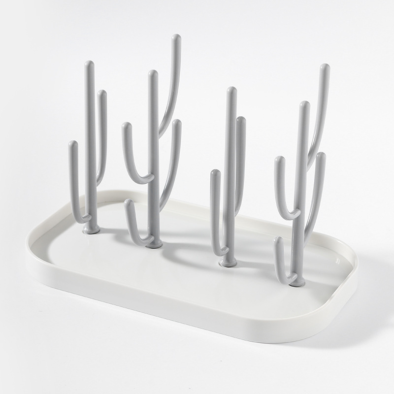 Baby Bottle Storage Box Drying Rack with Lid Dust-proof Draining Holder Water Cup Rack Storage Drain Bottle Rack