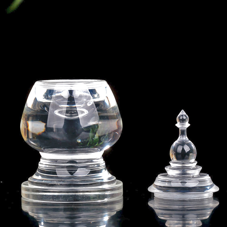 I-Shaped Xizang-Style Acrylic Stupa Crystal Pagoda Ornament Bodhi Tower Nectar Vase Xizang-Style Worship Pagoda