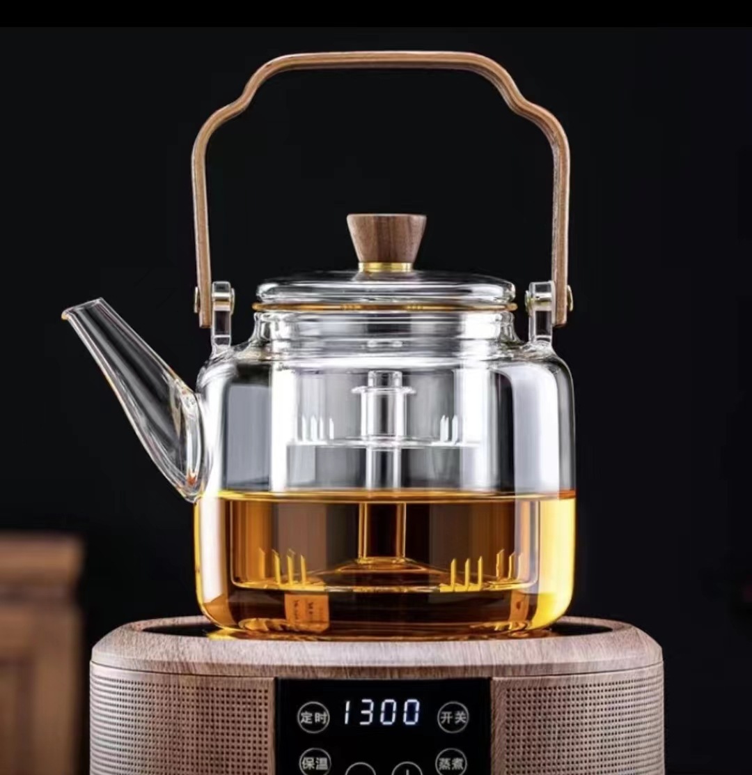 New Large-Capacity Steaming and Cooking All-In-One Tea Kettle with Heat-Resistant High Borosilicate Thickened Glass Electric Ceramic Stove