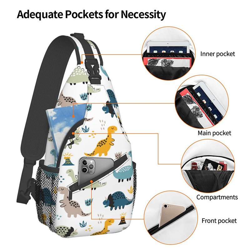 DIY Chest Bag Large Size Personalized Printed Shoulder Bag for Primary and Secondary School Students Manufacturer Supply
