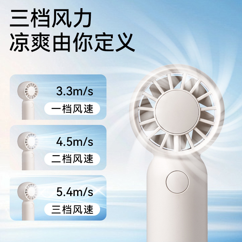 Handheld Small Fan for Office Desk, Small Household Portable Rechargeable Model, Portable Desktop USB with Silent Design