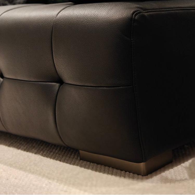 Lawrence Sofa Italian Light Luxury Top Layer Genuine Leather Modern Minimalist Living Room Straight Row Villa Large Apartment Minimalist