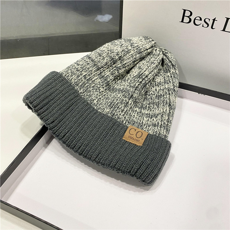 Cross-Border Pile Knitted Hat Men's Autumn and Winter Velvet Ear Protection Large Head Circumference Woolen Hat Casual Ski Windproof Mountaineering Hat