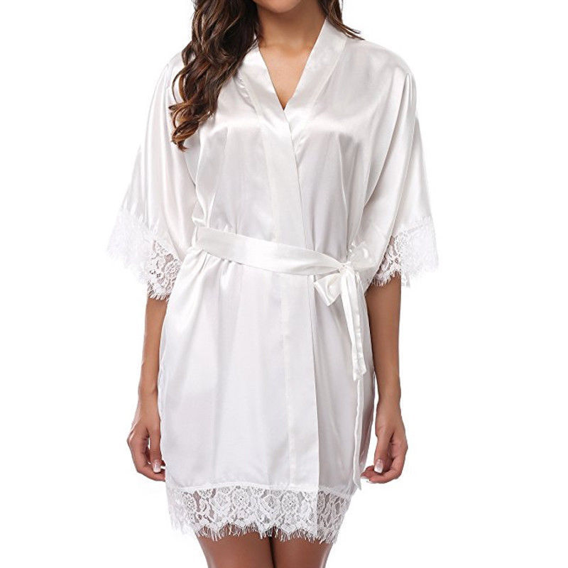 European and American Large Size Nightgown, Sexy Temptation Intimates, Export Style Sexy Bathrobe, Sexy Ice Silk Pajamas 3025