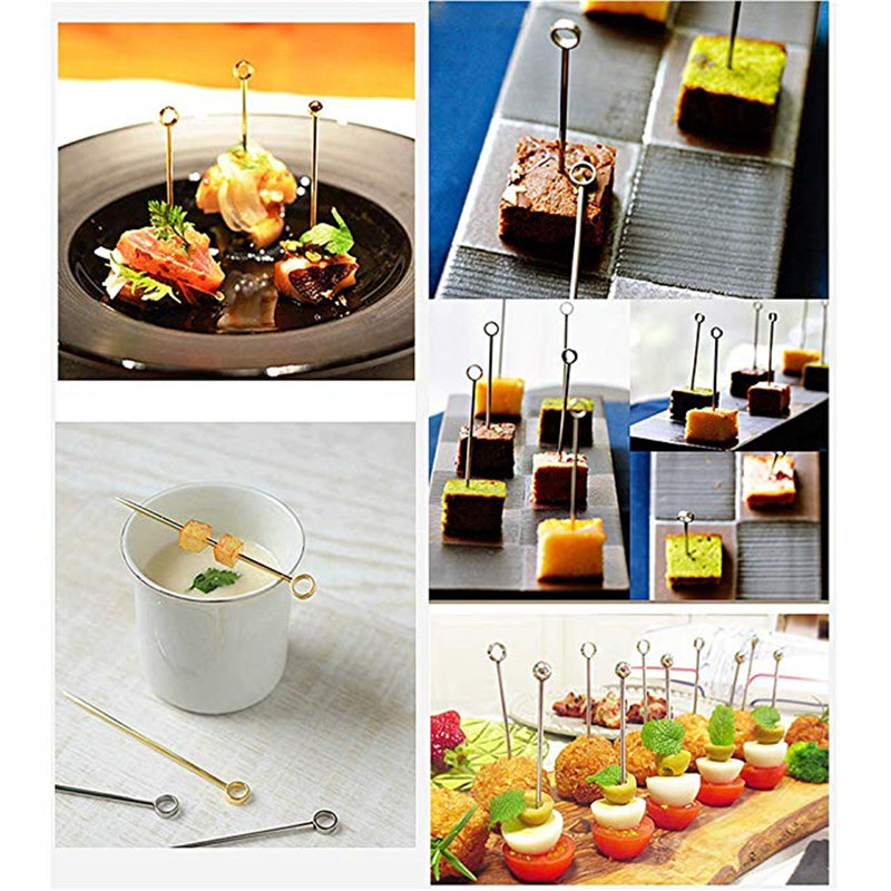 Spot Direct Metal Creative Martini Cocktail Needle Wine Sign Cocktail Decoration Olive Sign Fruit Sign Fruit Fork