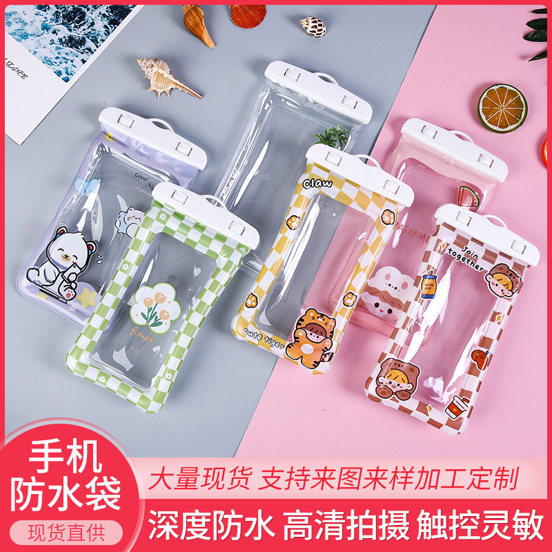 Модный водонепроницаемый чехол для мобильного телефона из ПВХ для плавания и дайвинга, прозрачный с различными узорами