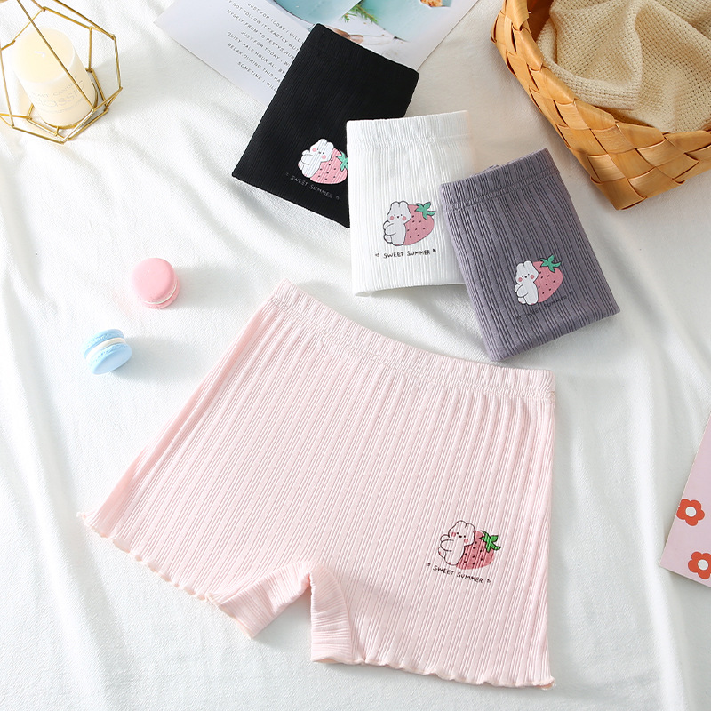 Pure Cotton Girls' Underwear Safety Pants for Students Middle and Large Children's Little Baby Girls' Anti-running Light Shorts Mid-waist Base for Girls