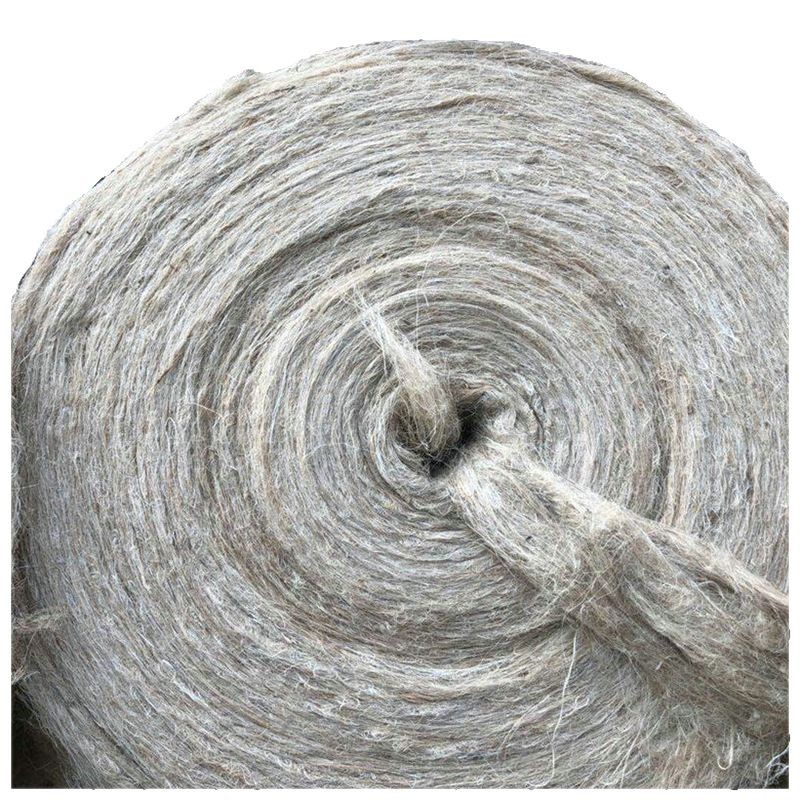 Factory supply raw hemp silk manual hemp paper thousand-dimensional gypsum reverse mold reinforcement with white hemp cake hemp roll jute