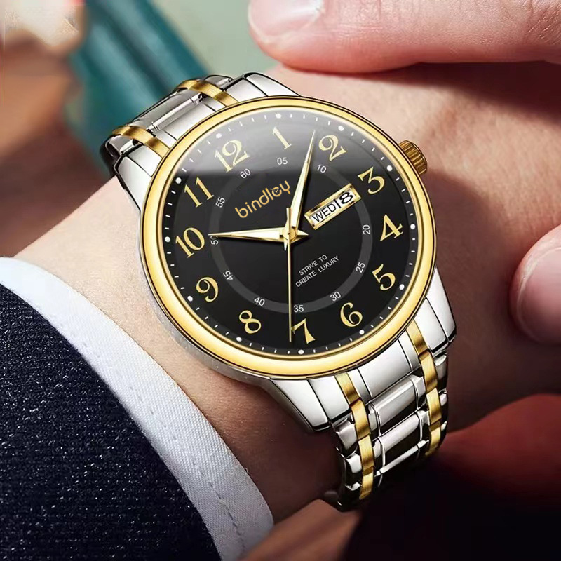 2025 New Men's Watch Advanced Sense Digital Old Man Watch Automatic Movement Double Calendar Quartz