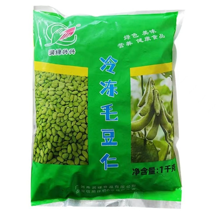 Quick-Frozen Edamame Kernels Guangzhou Run Green Quick-Frozen Vegetable Processing Wholesale Specialty Vegetables Export Quick-Frozen Edamame Kernels