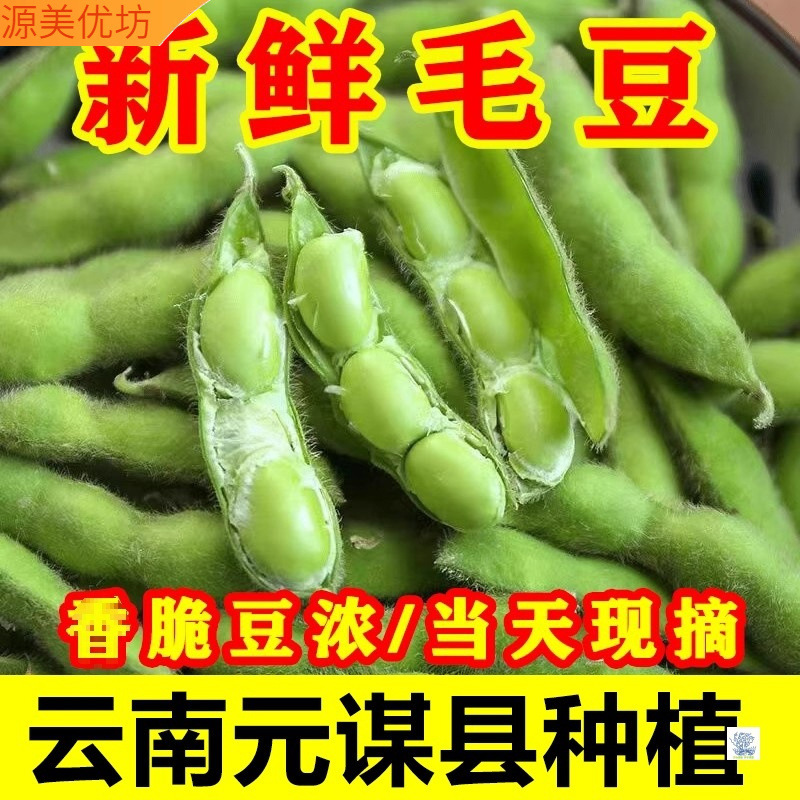 Свежие очищенные эдамаме из Юньнани, свежесобранные зеленые бобы, бесплатная доставка