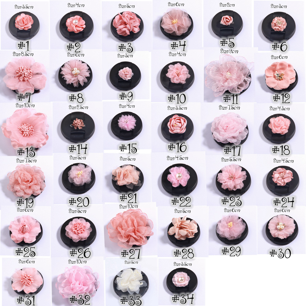 Snow Bud Series Champagne Handmade Burned Camellia Flower Head Flower Corsage Wrist Flower Hair Accessories Garment Decoration Accessories