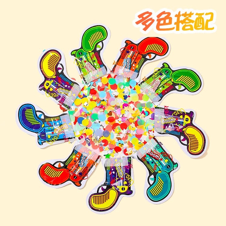 Automatic Inflatable Fireworks Gun Birthday Atmosphere Props Salute Gun Wedding Handheld Fireworks Gun Creative Spray Flower Viper