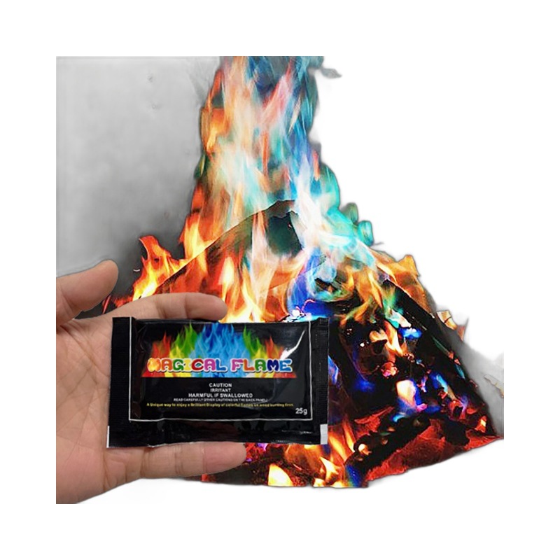 Cross-Border Magic Fire Colorful Flame Powder Magic Toys Flame Party Beach Bonfire Party Supplies