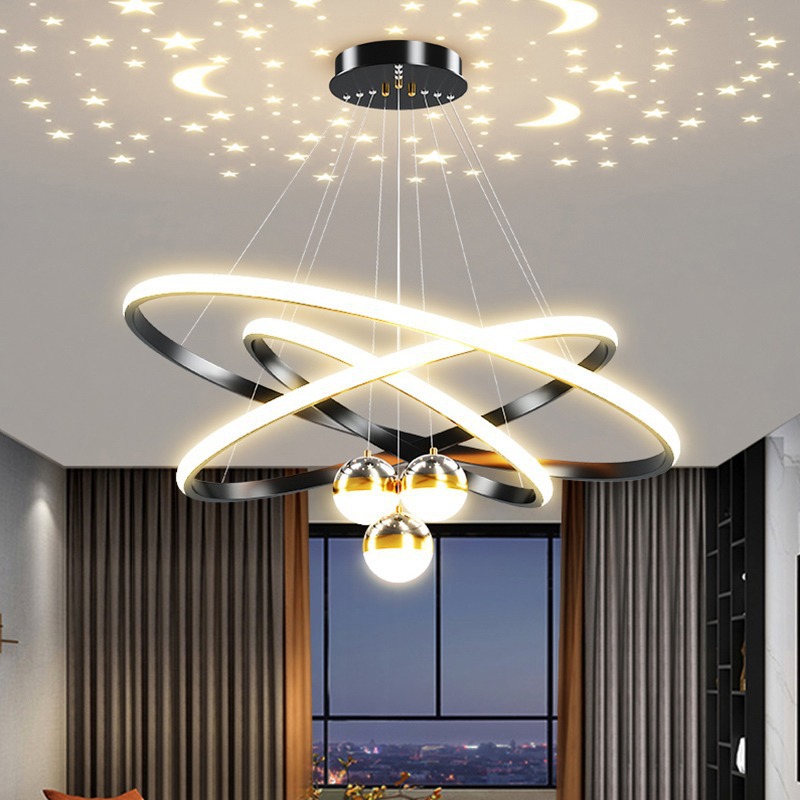 Living Room Chandelier Modern Simple Lighting Internet Famous Light Luxury Nordic Hanging Lamps New Chinese Style Starry Sky Bedroom Dining Room Chandelier