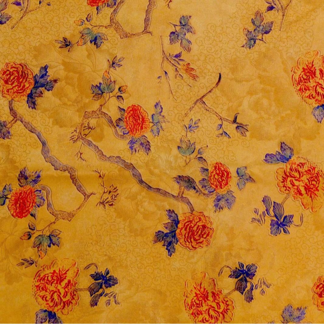 Chinese-Style New Chinese Branch Floral Soft Vest Dress Jacquard Fashion Button-Up Shirt Cheongsam Imitation Silk Fragrant Cloud