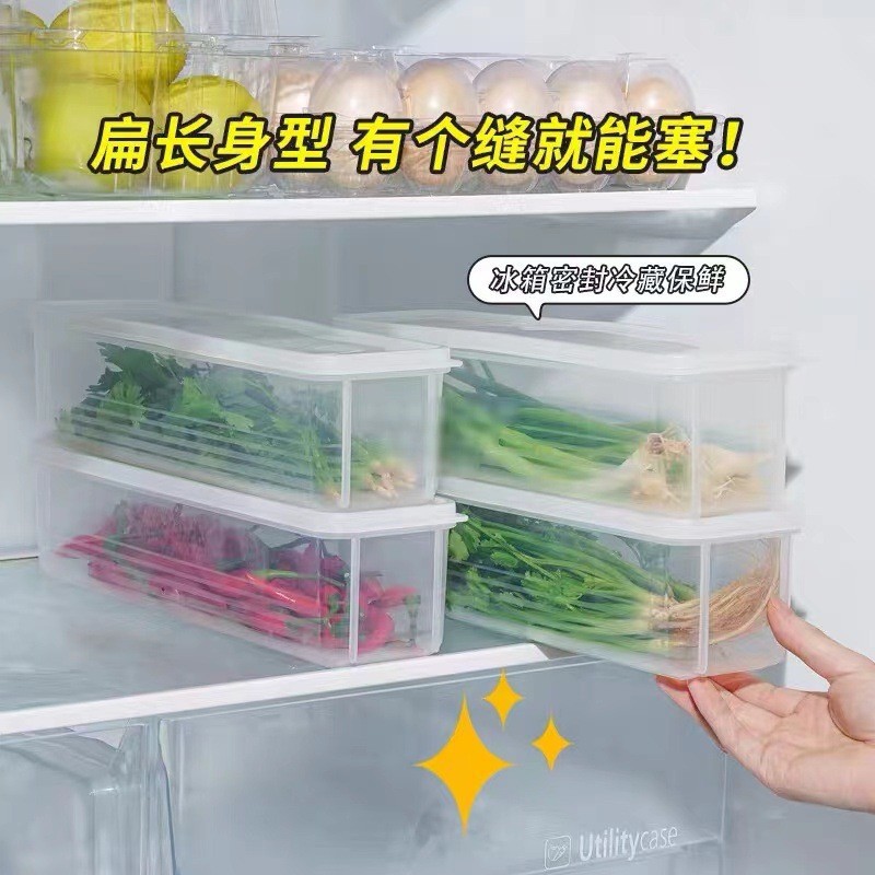 Cilantro Box Scallion Storage Box Refrigerator Whole Fresh-keeping Artifact Thickened Noodle Box Egg Vegetable Sealed Fresh-keeping Box