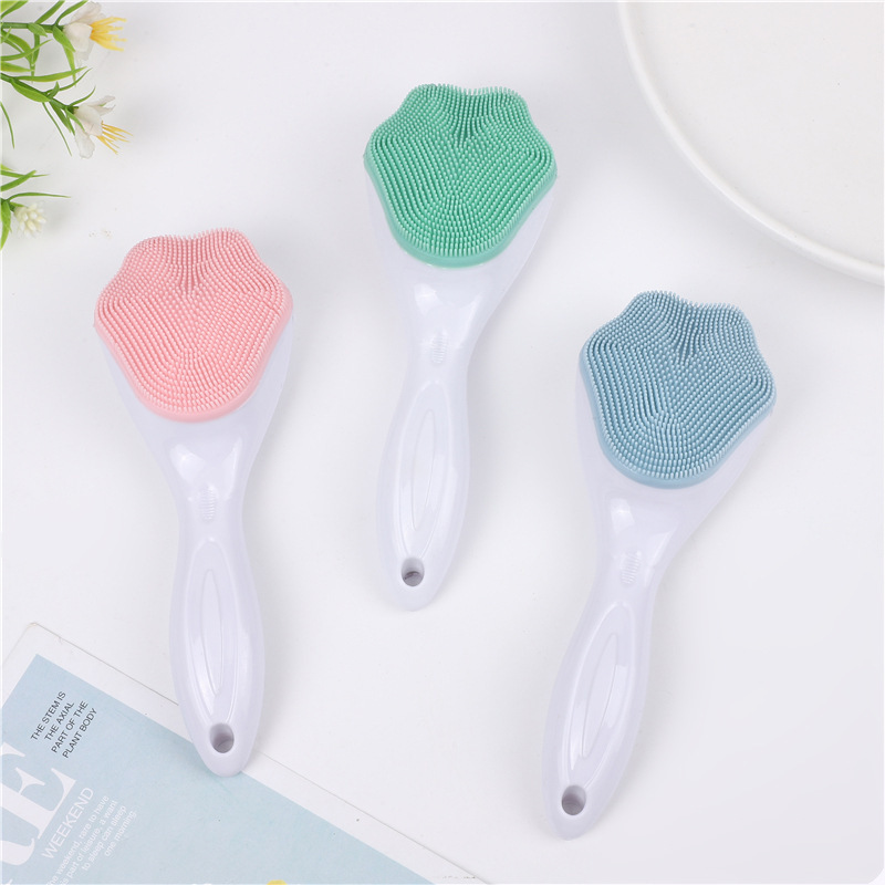 Cat Claw Silicone Facial Cleansing Brush Cleans Pores Facial Cleanser Soft-Bristled Facial Cleansing Handy Gadget Massage Facial Cleansing Brush Handle Makeup Remover Brush