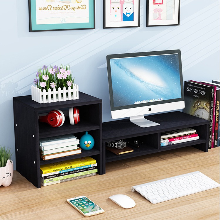 Desktop Computer Stand Monitor Screen Desktop Keyboard Organizer Storage Rack Base Shelf Simple Bookshelf