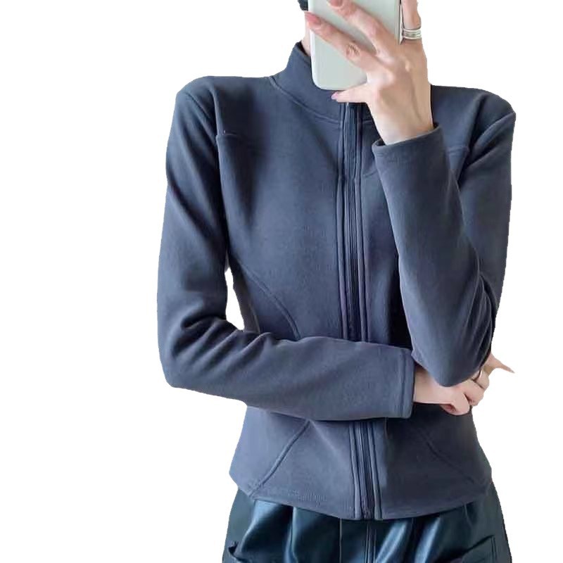 2025 New Autumn and Winter Warm Slimming Look Long-Sleeved Outer Windproof Tops for Women American Niche Stand-Up Collar Jackets for Women