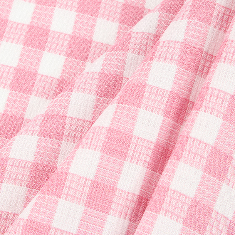 Spot Full Polyester Chaoyang Plaid Fabric Spring and Autum Women's Candy Color Children's Clothing Shirt Dress Plaid Jk Fabric