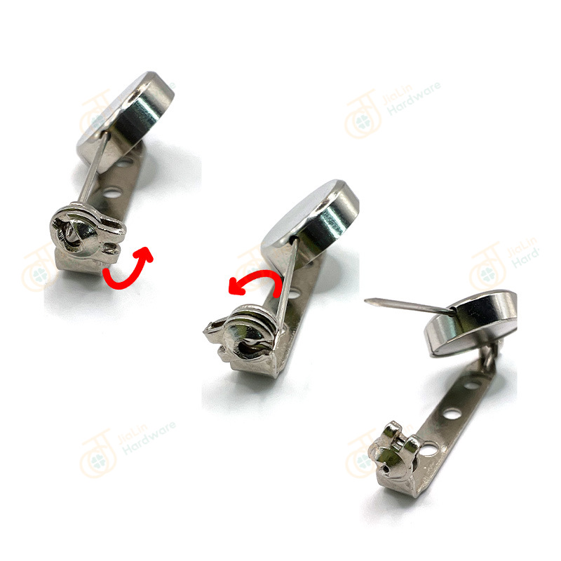 Factory Spot Wholesale Zinc Alloy Magnet Round Buckle Pin Brooch Refrigerator Magnet Dual-Purpose New Chest Accessories