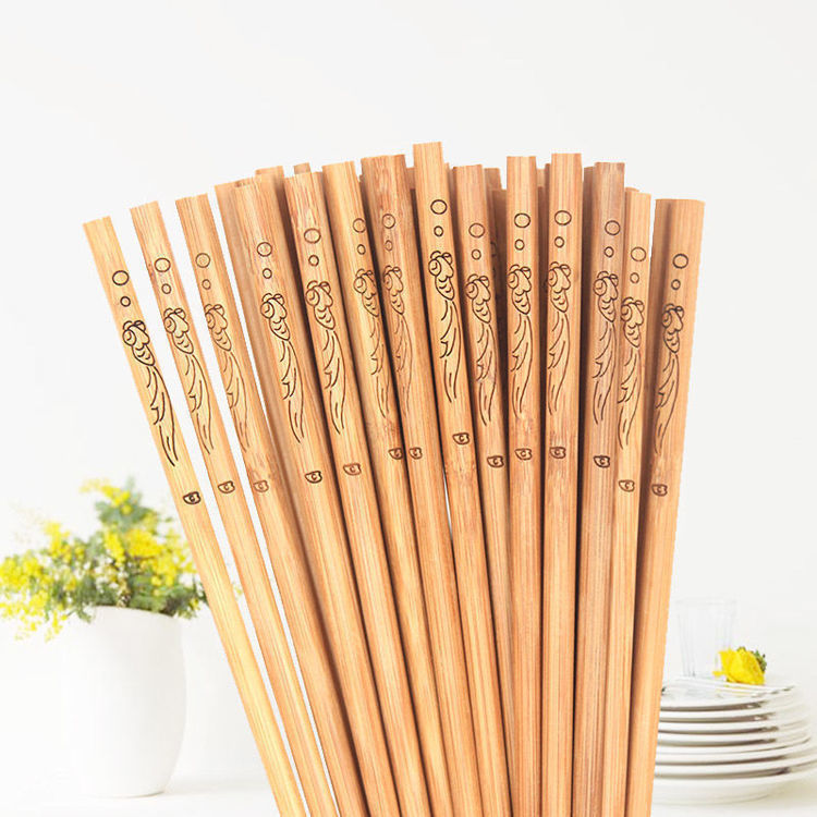 Bamboo chopsticks no paint no wax family natural bamboo chopsticks household bamboo chopsticks non-slip set tableware wholesale