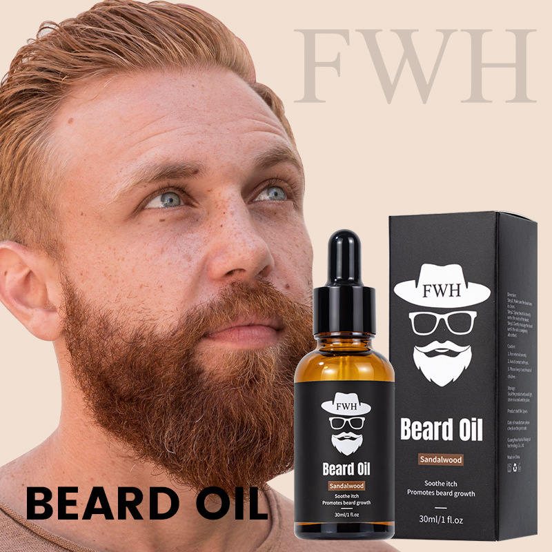 Масло для бороды сандалового дерева для мужчин, оптовая продажа, жидкость для роста бороды