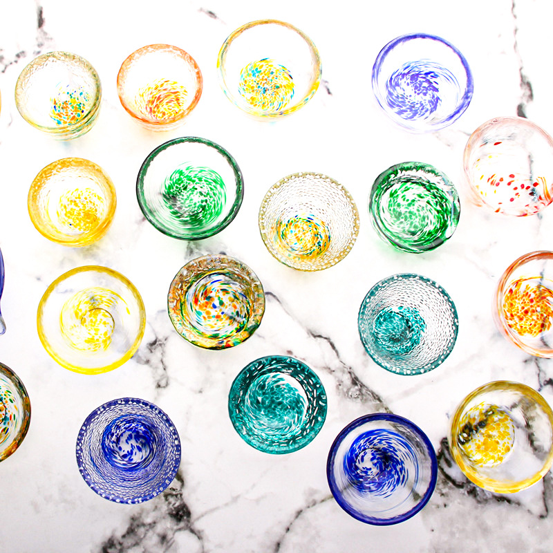 Factory direct new color raindrop glass single cup creative Japanese tea kung fu tea set master Single Cup