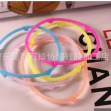 Silicone Bracelet Luminous Candy Color Rubber Band Colorful Luminous Silicone Rubber Band Bracelet Elastic Hair Tie