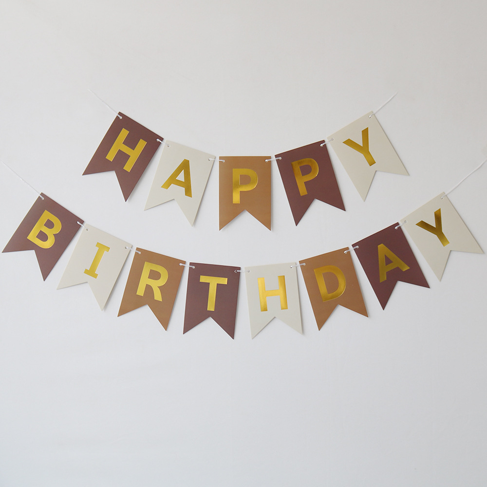 Gold Foil Fishtail Happy Birthday Banner Party Decoration Happy Birthday Banner Garland