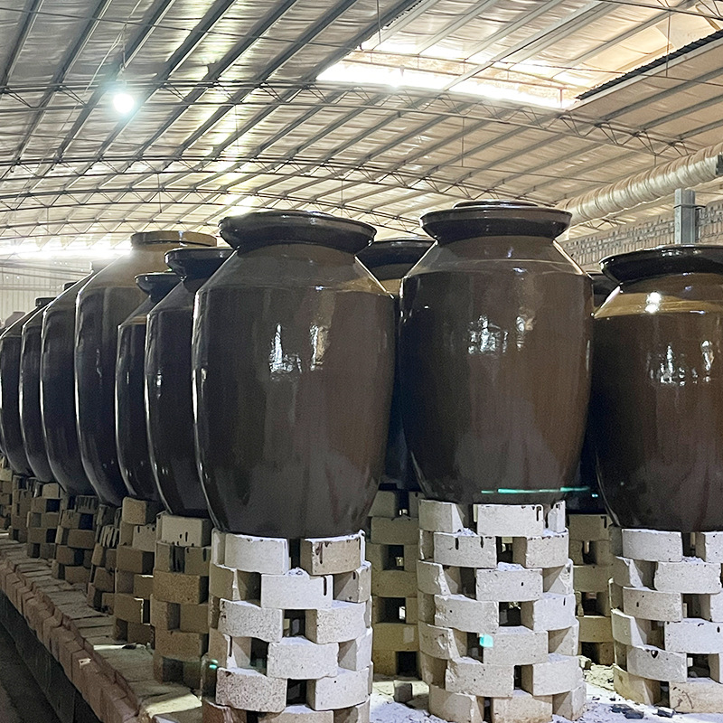 Big Wine Jar Sichuan Wine Jar Ceramic Wine Jar Earth Pottery Wine Jar Cellar Sealed Thickened Fermentation Hair