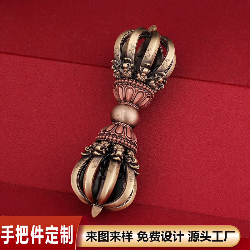 Тибетский ритуальный инструмент пестик важра из меди для домашнего декора