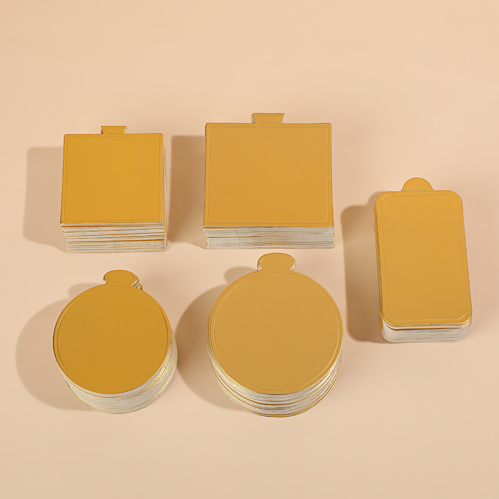 Mousse Cake Base Round Square Golden Cake Spacer Pastry Thickeneded Base Dessert Cake Tray