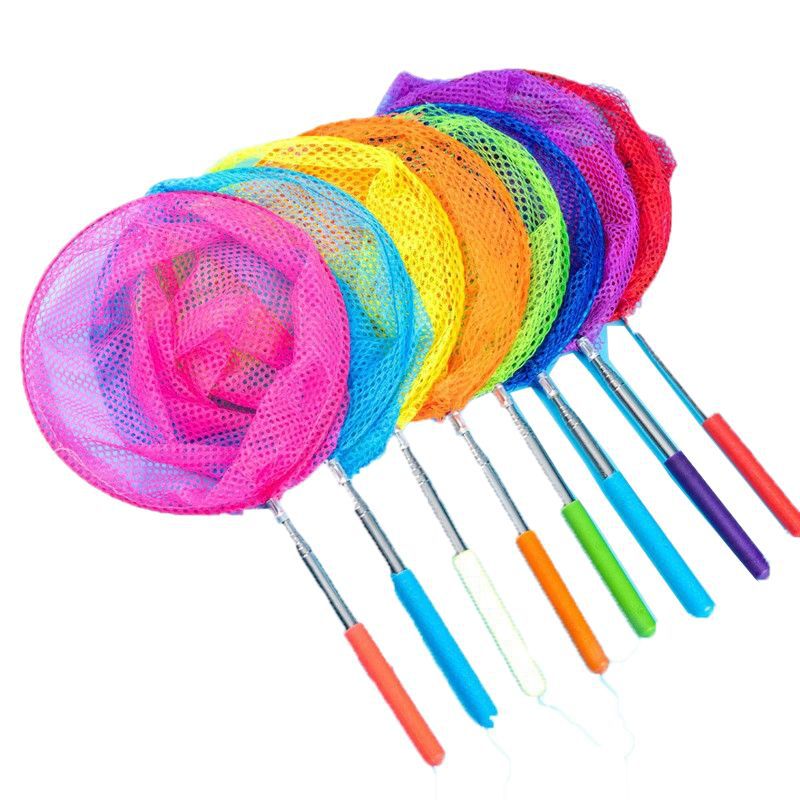 Children's fishing net five telescopic stainless steel butterfly dragonfly small net pocket spring outing outdoor insect net small bucket