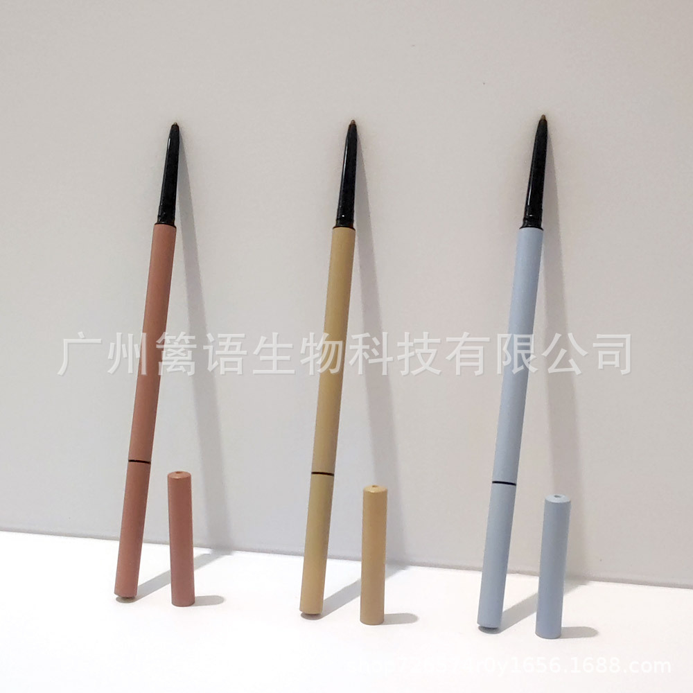 Cross-border exclusive for neutral logo-free extremely fine round eyebrow pencil 5-color double-headed dual-use foreign trade small batch Z wholesale