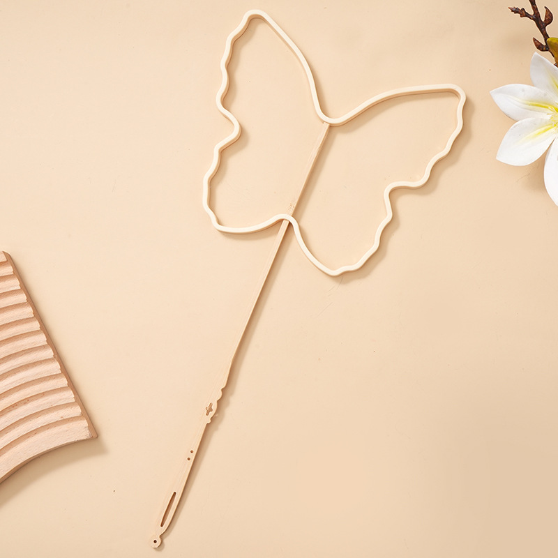 Ancient style round fan ring hollow handle ABS round special-shaped fan Chinese style embroidered embroidery fan bone fan rack DIY complex