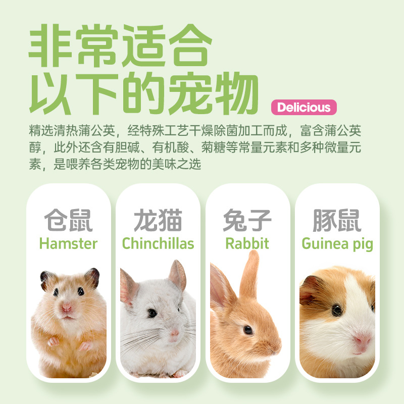 Pet Shangtian Clearing Heat Dandelion Rabbit Grass Guinea Pig Totoro Hamster Summer Food Feed Nutritional Snacks