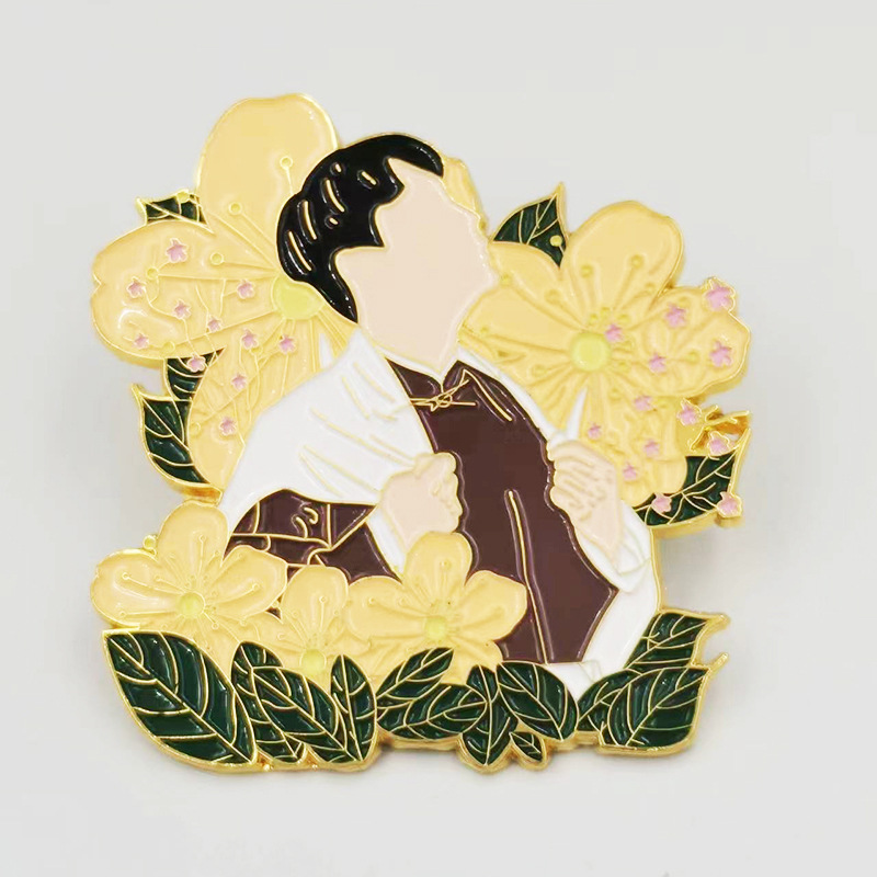 Metal Badge Custom Manufacturer Five-Pointed Star Cartoon Animation Badge Brooch Medal Custom School Badge Paint Processing