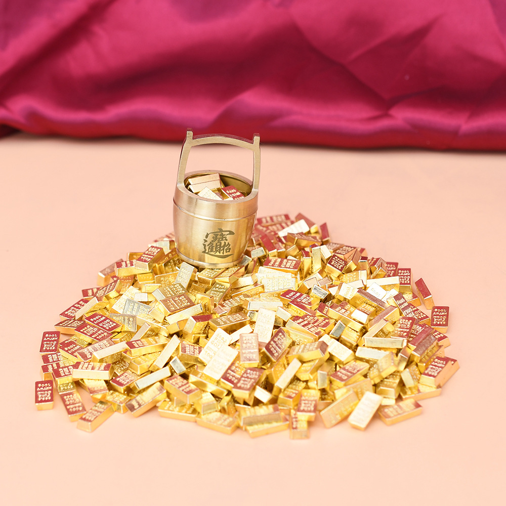 Креативные брикеты из сплава, мини-орнаменты, маленькие золотые шарики, свадебные подарки, домашний декор