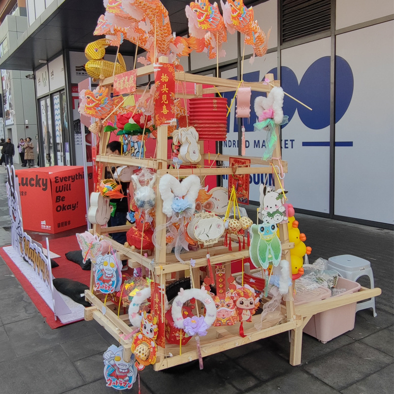 Традиционная тележка, мобильный дракон, праздничная тележка, культурная тележка