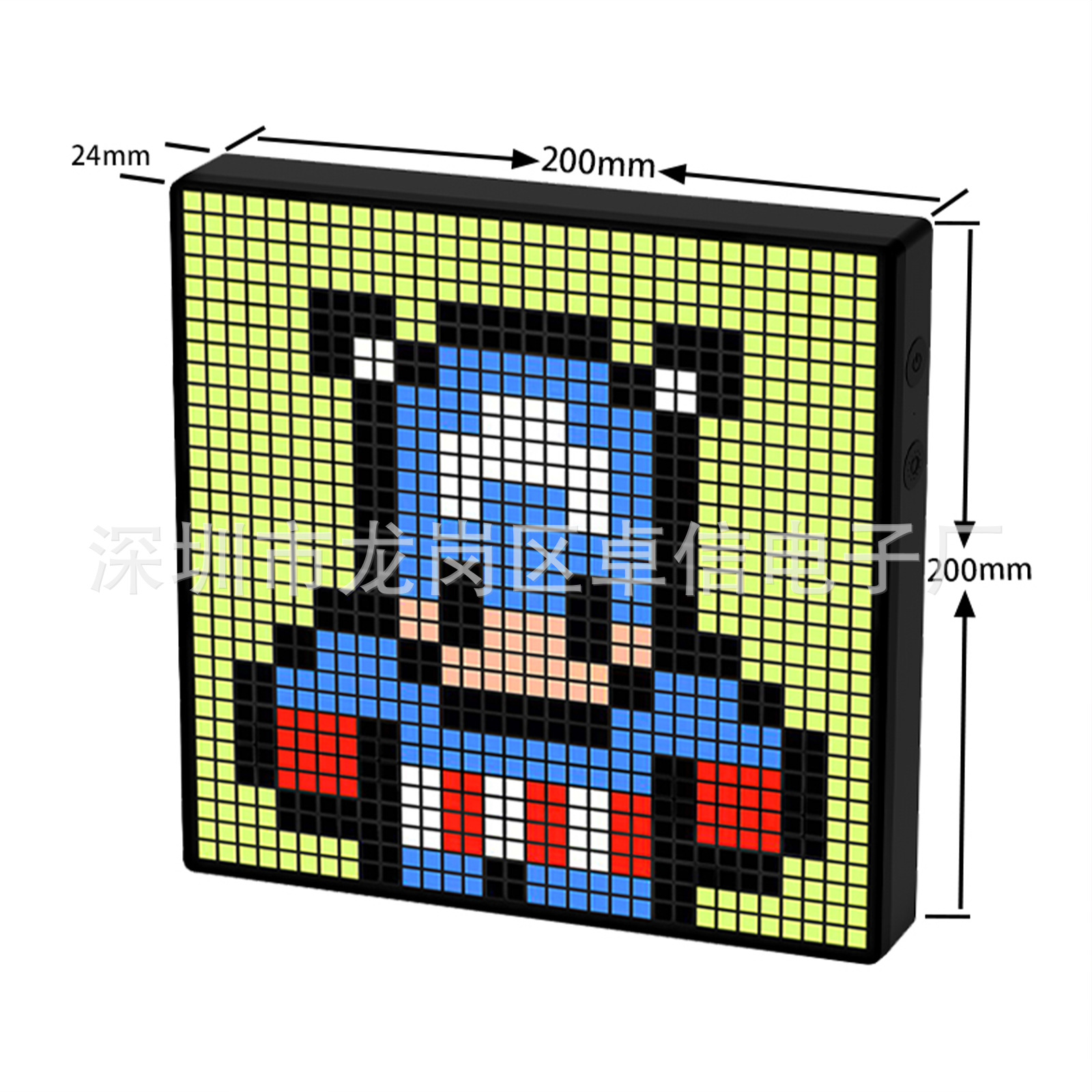 Cross-border DIY creative splicing pixel screen intelligent indoor wall-mounted atmosphere light LED splicing display screen educational toys